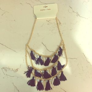 NWT Statement Necklace with Tassels